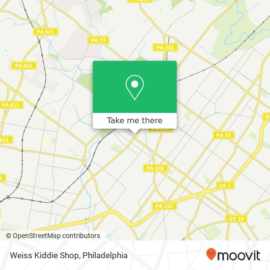 Mapa de Weiss Kiddie Shop, 6418 Rising Sun Ave Philadelphia, PA 19111