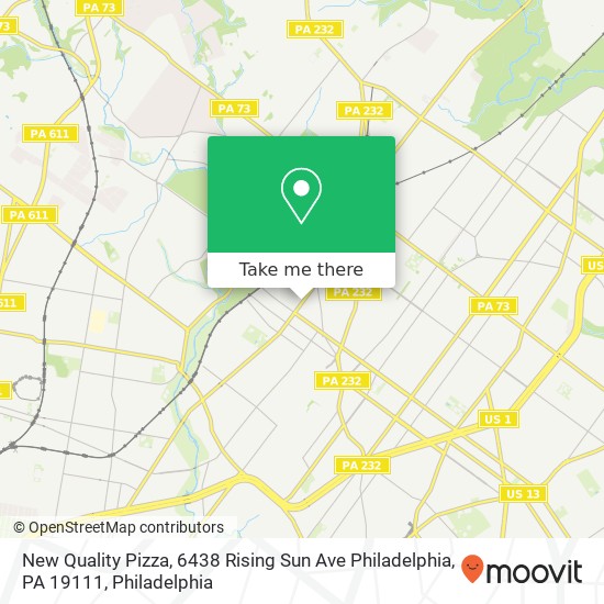 New Quality Pizza, 6438 Rising Sun Ave Philadelphia, PA 19111 map