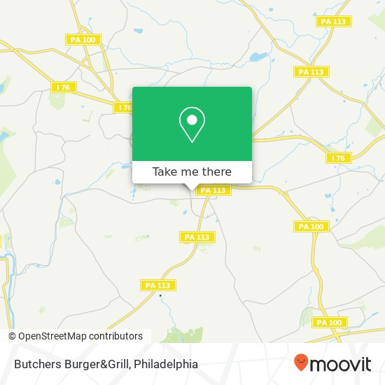 Mapa de Butchers Burger&Grill, 221 Eagleview Blvd Exton, PA 19341