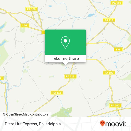 Mapa de Pizza Hut Express, 180 Eagleview Blvd Exton, PA 19341