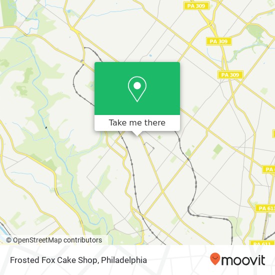 Mapa de Frosted Fox Cake Shop, Germantown Ave Philadelphia, PA 19119