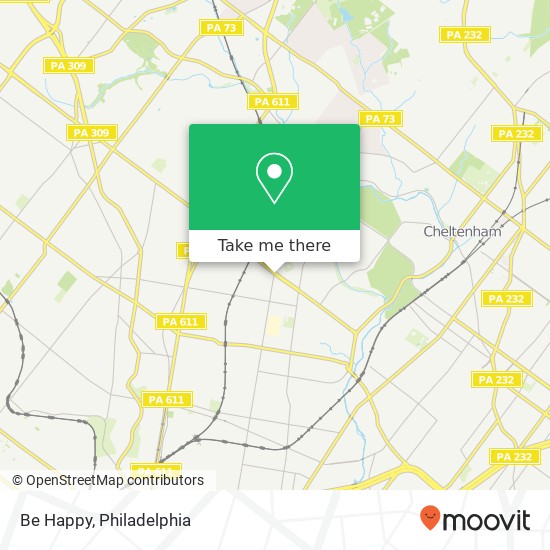 Mapa de Be Happy, 6783 N 5th St Philadelphia, PA 19126