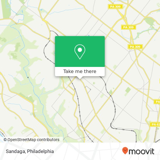 Mapa de Sandaga, 7130 Germantown Ave Philadelphia, PA 19119