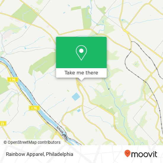 Mapa de Rainbow Apparel, 701 E Cathedral Rd Philadelphia, PA 19128