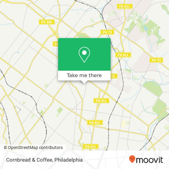 Mapa de Cornbread & Coffee, 1922 73rd Ave Philadelphia, PA 19138