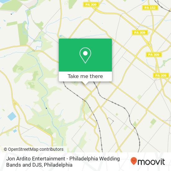 Mapa de Jon Ardito Entertainment - Philadelphia Wedding Bands and DJS