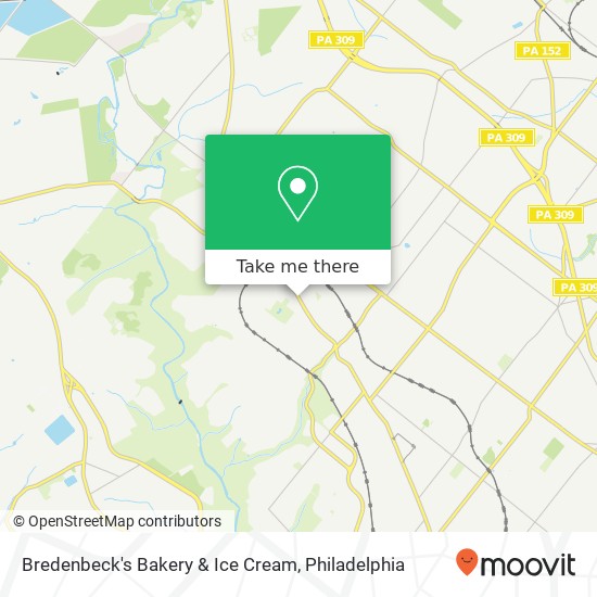Mapa de Bredenbeck's Bakery & Ice Cream, 8126 Germantown Ave Philadelphia, PA 19118