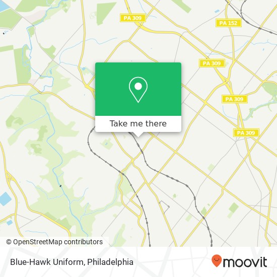 Mapa de Blue-Hawk Uniform, 7700 Crittenden St Philadelphia, PA 19118