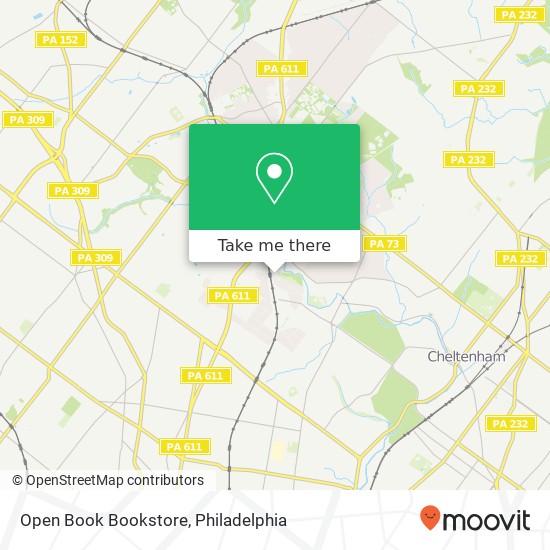 Open Book Bookstore map
