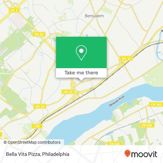 Bella Vita Pizza, 1650 Hulmeville Rd Bensalem, PA 19020 map