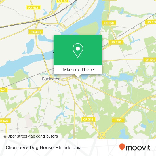 Mapa de Chomper's Dog House, 600 Jacksonville Rd Burlington, NJ 08016