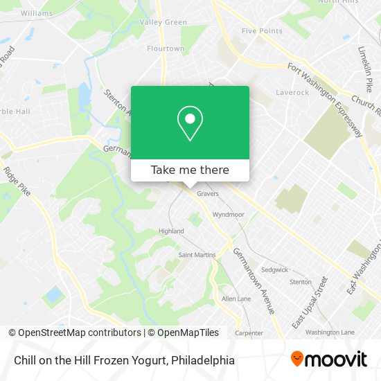 Mapa de Chill on the Hill Frozen Yogurt