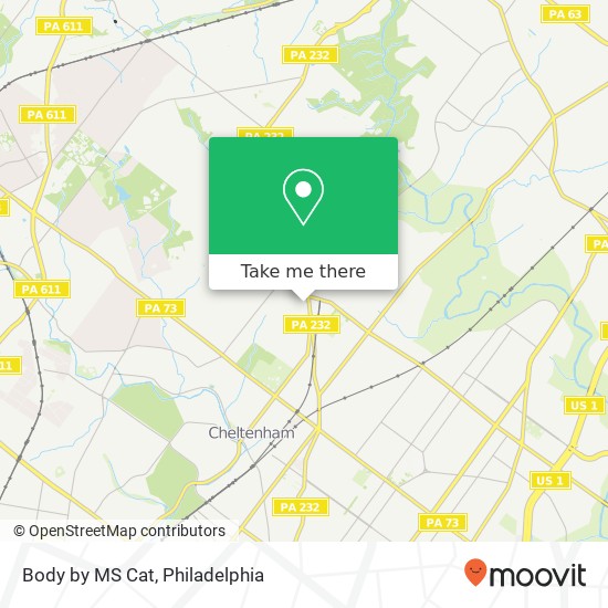 Mapa de Body by MS Cat, 340 Loney St Philadelphia, PA 19111
