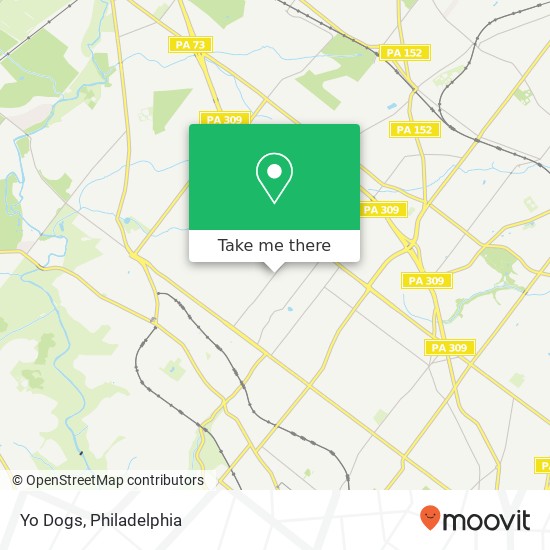 Mapa de Yo Dogs, 1014 E Willow Grove Ave Glenside, PA 19038