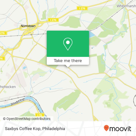 Mapa de Saxbys Coffee Kop, 500 Germantown Pike Lafayette Hill, PA 19444