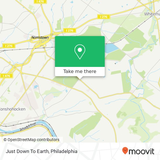 Mapa de Just Down To Earth, 418 Germantown Pike Lafayette Hill, PA 19444