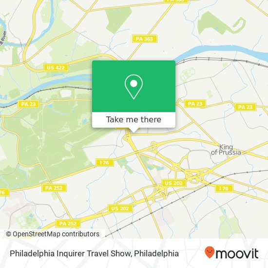 Philadelphia Inquirer Travel Show map