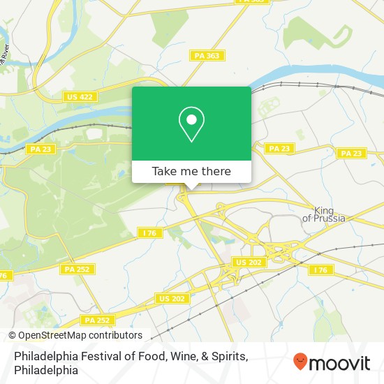 Philadelphia Festival of Food, Wine, & Spirits map