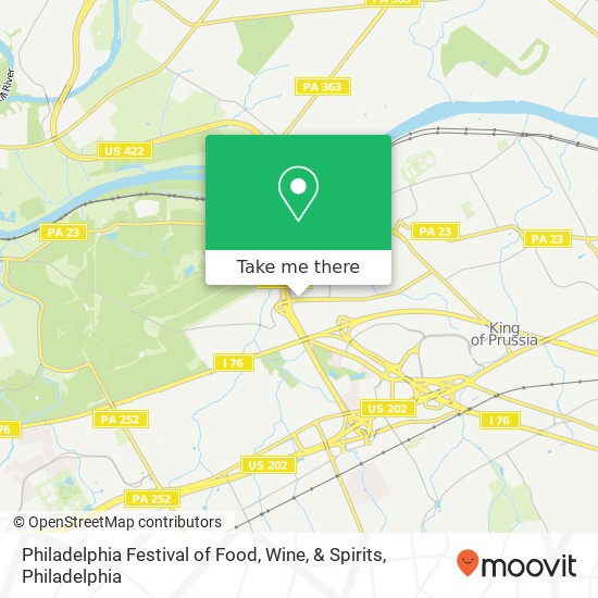 Mapa de Philadelphia Festival of Food, Wine, & Spirits