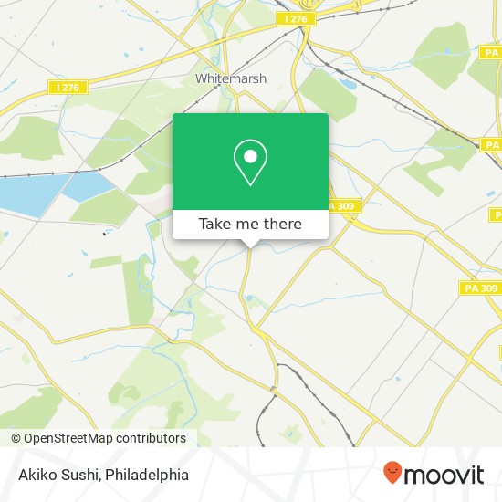 Mapa de Akiko Sushi, 914 Bethlehem Pike Glenside, PA 19038