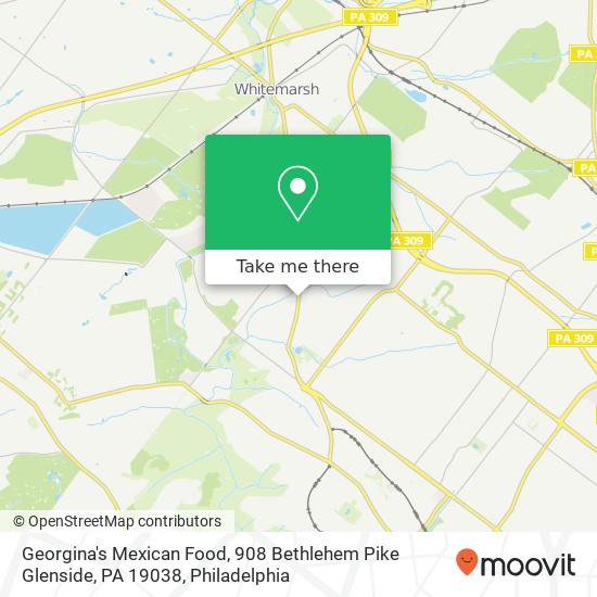 Georgina's Mexican Food, 908 Bethlehem Pike Glenside, PA 19038 map