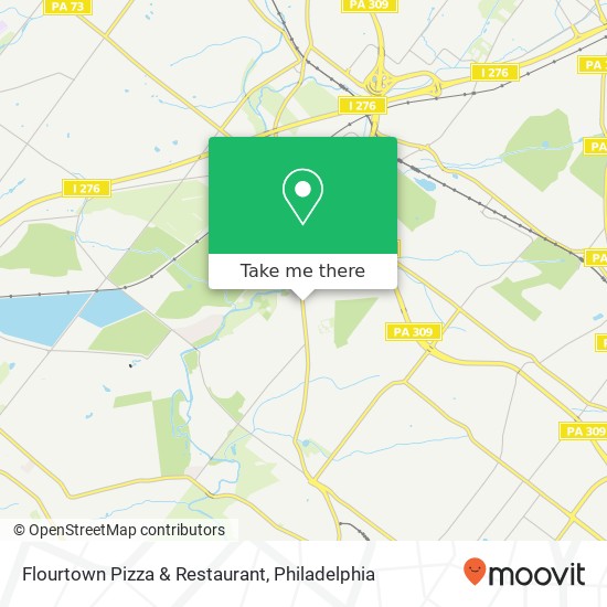 Mapa de Flourtown Pizza & Restaurant, 1666 Bethlehem Pike Flourtown, PA 19031