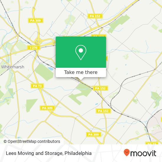 Mapa de Lees Moving and Storage, 88 Pennsylvania Ave Oreland, PA 19075
