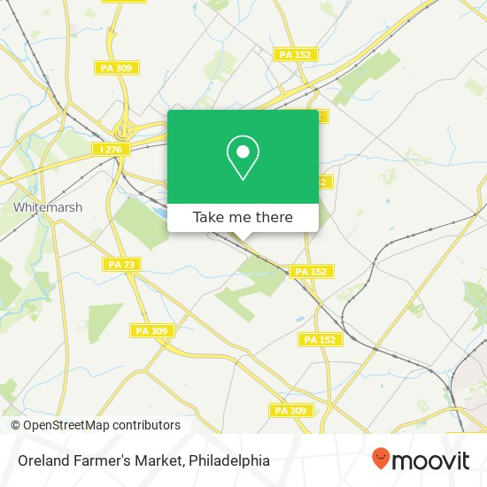 Mapa de Oreland Farmer's Market, Twining Rd Oreland, PA 19075