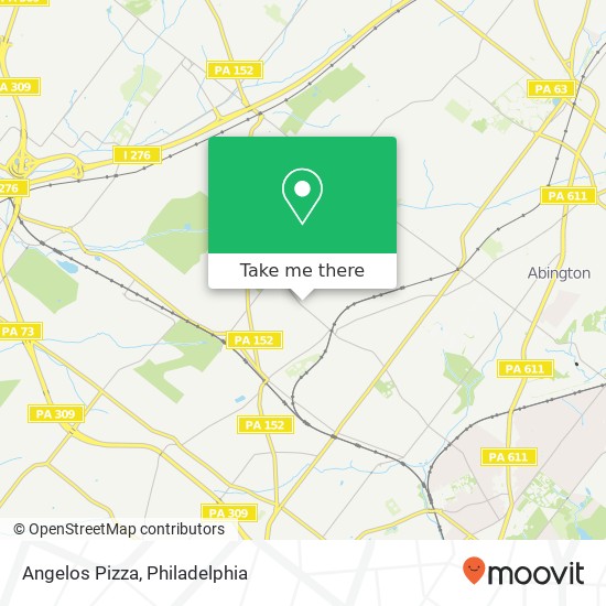 Mapa de Angelos Pizza, 2773 Jenkintown Rd Glenside, PA 19038