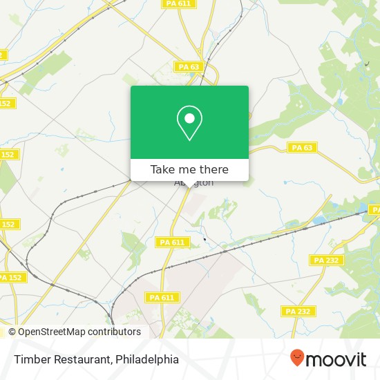 Timber Restaurant, 1301 Old York Rd Abington, PA 19001 map