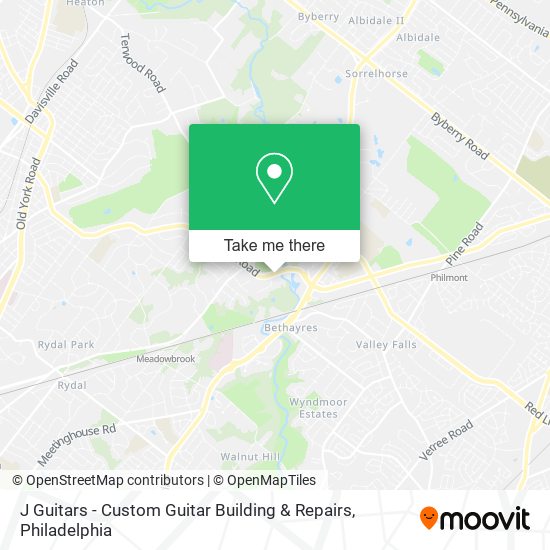 Mapa de J Guitars - Custom Guitar Building & Repairs