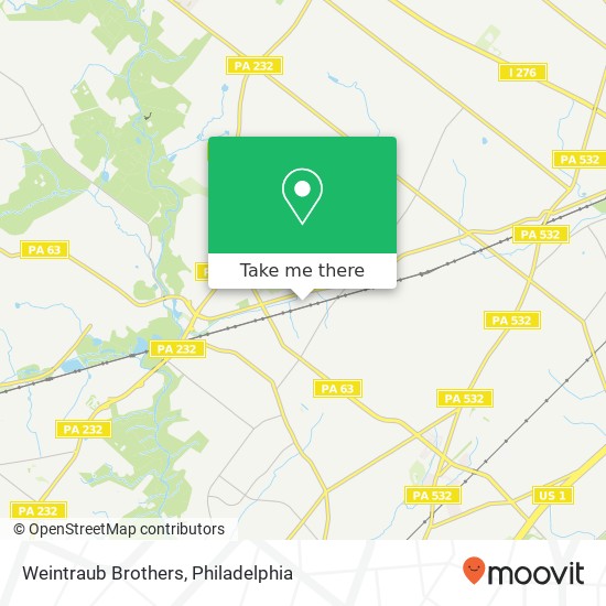 Mapa de Weintraub Brothers, 2695 Philmont Ave Huntingdon Valley, PA 19006