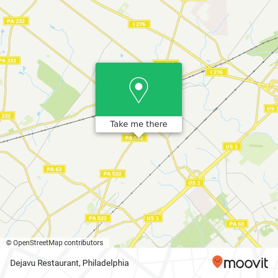 Mapa de Dejavu Restaurant, 811 Hendrix St Philadelphia, PA 19116