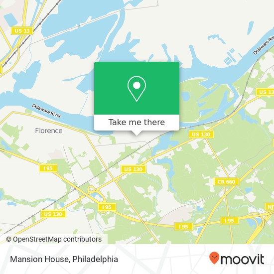 Mapa de Mansion House, 110 4th Ave Roebling, NJ 08554