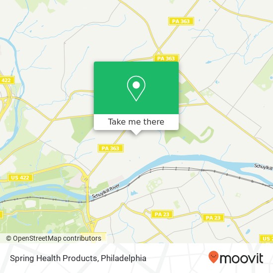 Mapa de Spring Health Products, 705 General Washington Ave Norristown, PA 19403