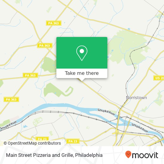 Mapa de Main Street Pizzeria and Grille, 1740 W Ridge Pike Norristown, PA 19403