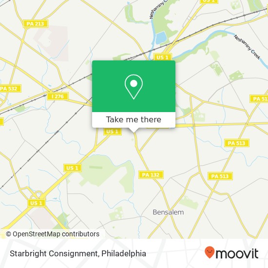 Mapa de Starbright Consignment, 3600 Street Rd Bensalem, PA 19020