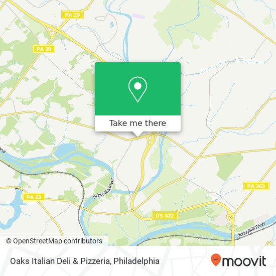 Oaks Italian Deli & Pizzeria, 1601 Egypt Rd Phoenixville, PA 19460 map