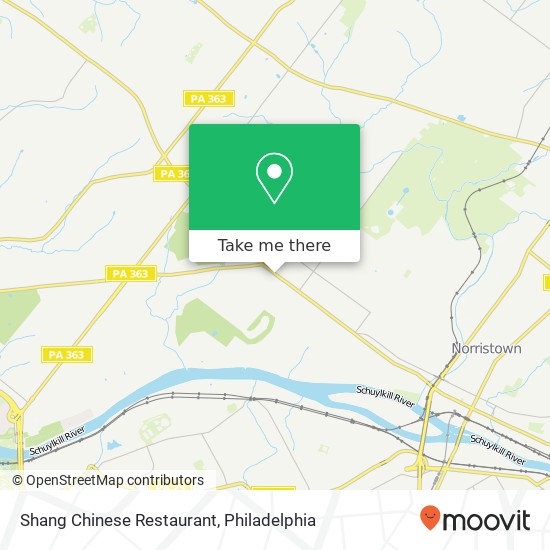 Mapa de Shang Chinese Restaurant, 1930 W Main St Norristown, PA 19403