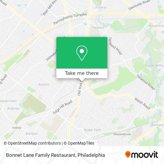 Bonnet Lane Family Restaurant map
