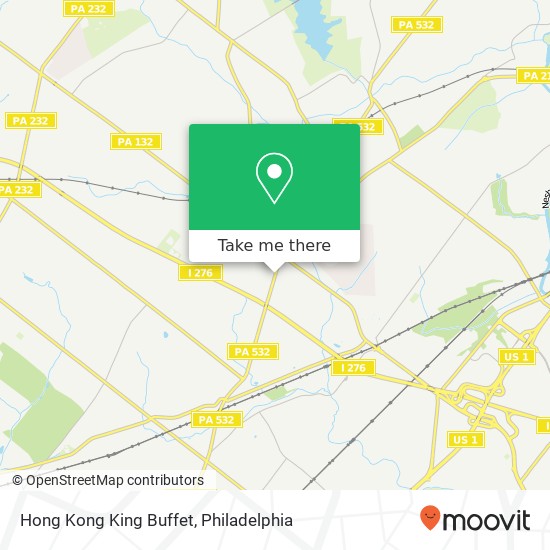 Mapa de Hong Kong King Buffet, 725 Bustleton Pike Feasterville-Trevose, PA 19053