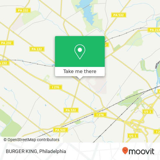 Mapa de BURGER KING, 1035 Bustleton Pike Feasterville-Trevose, PA 19053