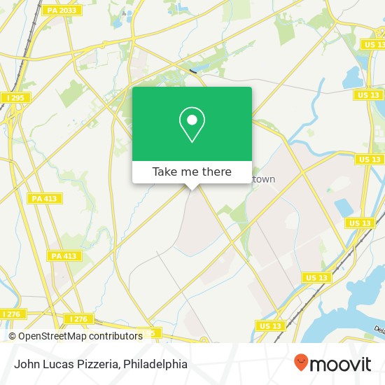 Mapa de John Lucas Pizzeria, 6898 Bristol Emilie Rd Levittown, PA 19057