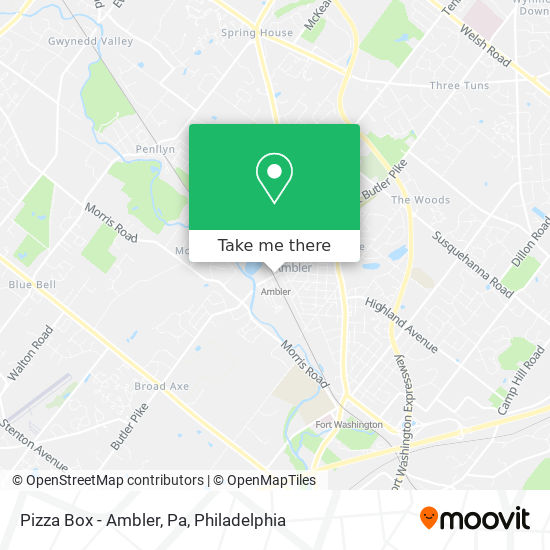 Pizza Box - Ambler, Pa map