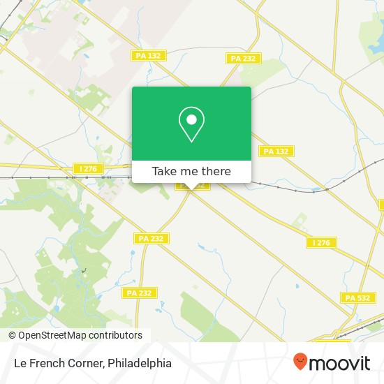 Mapa de Le French Corner, 1041 County Line Rd Huntingdon Valley, PA 19006