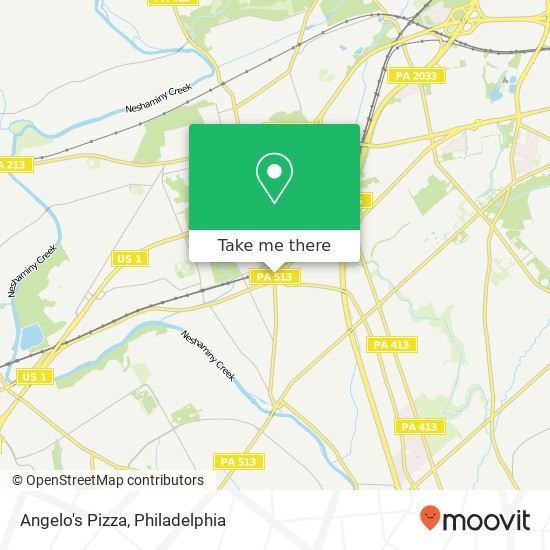 Angelo's Pizza, 33 Bellevue Ave Penndel, PA 19047 map