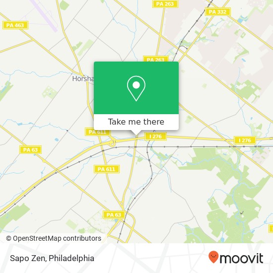 Mapa de Sapo Zen, 802 S York Rd Hatboro, PA 19040