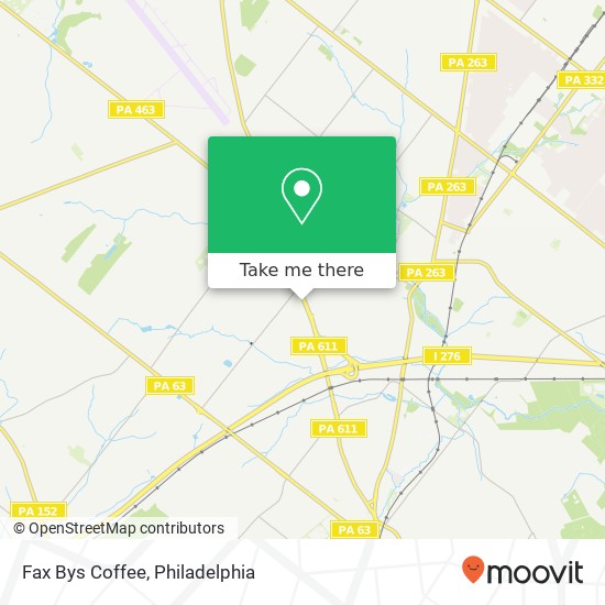 Mapa de Fax Bys Coffee, 2700 Easton Rd Willow Grove, PA 19090