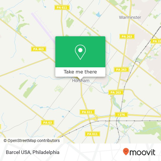Mapa de Barcel USA, Easton Rd Horsham, PA 19044