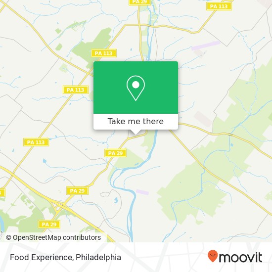 Mapa de Food Experience, 305 2nd Ave Collegeville, PA 19426